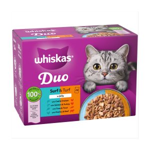 Whiskas 1+ Adult Duo Surf & Turf In Jelly Pouches 12 x 85g