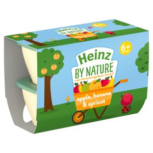 Heinz 4+ Months By Nature Apple Banana & Apricot 4x100g