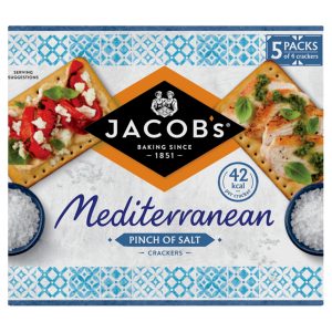 Jacobs Mediterranean Pinch Of Salt Crackers 190g