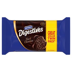 Mcvities Digestives Dark Chocolate Twin Pack Of 2 x 266g
