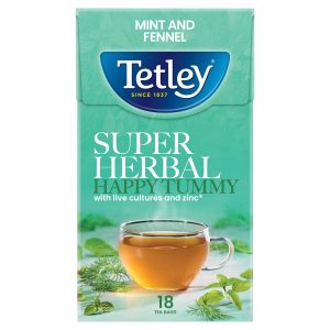 Tetley Super Herbal Digestion Mint & Fennel 18 Tea Bags 32.4g