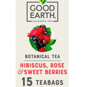 Good Earth Herbal Tea Hibiscus Rose & Sweet Berries 15 TeaBags 42g