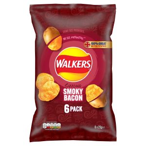Walkers Smoky Bacon Nhfss 6x25g