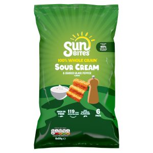 Walkers Sunbites Sour Cream & Black Pepper 6 x 25g