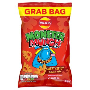Walkers Mega Monster Munch Sweet & Spicy Flamin Hot Grab Bag 40G