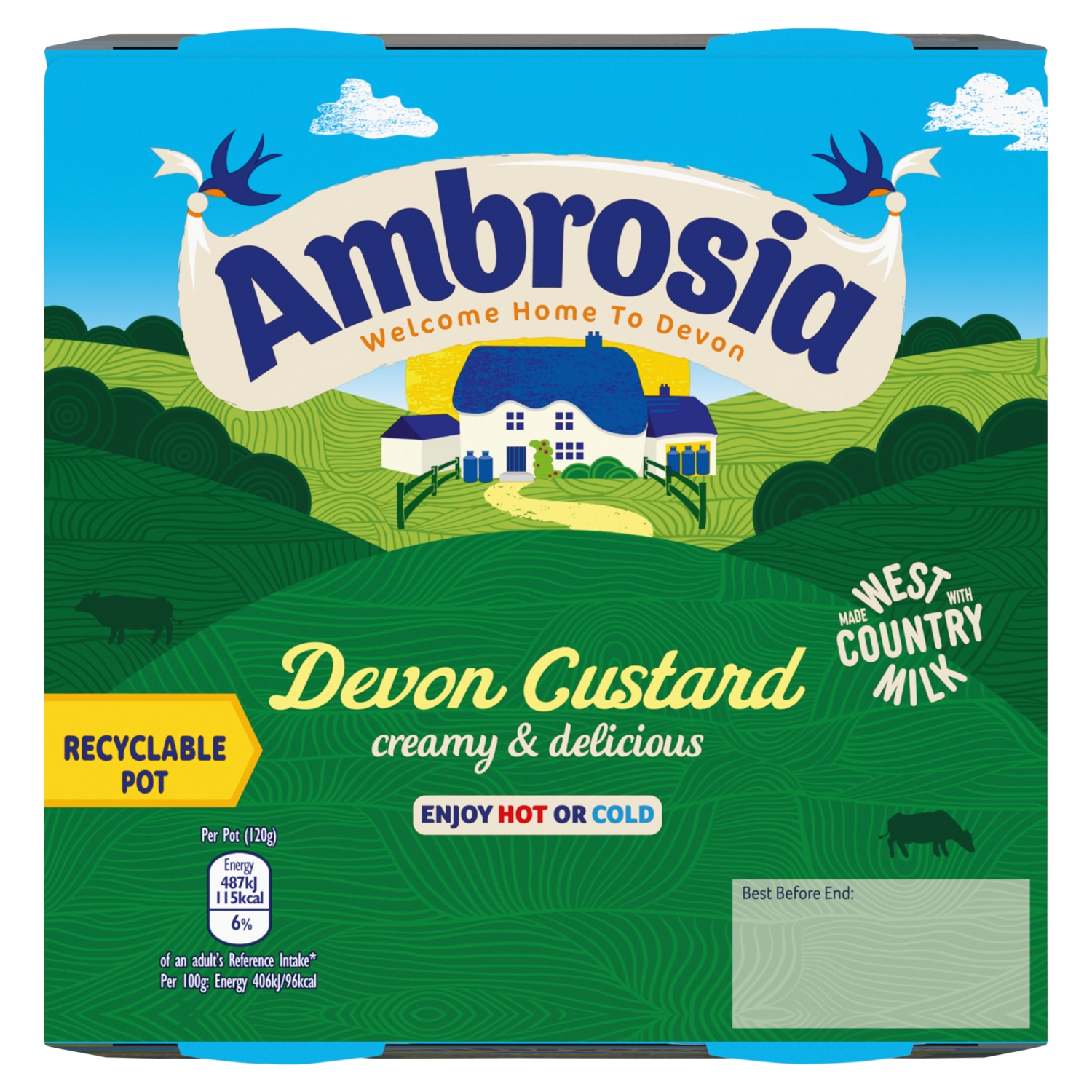 Ambrosia Custard Pots 4 x 120g