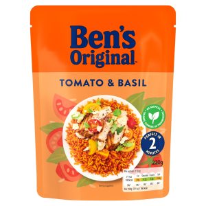 Bens Original Tomato And Basil Flavoured Microwave Rice 220g