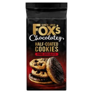 Foxs Fabulous Half Coated Dark Chocolate Cookies 175g