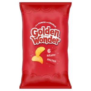 Golden Wonder Crisps Ready Salted Pack Of 6 150g