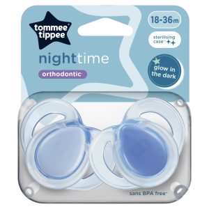 Tommee Tippee Closer to Nature Night Time Orthodontic Soothers 18-36m Pack Of 2