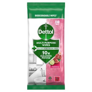 Dettol Multi purpose Cleaning Wipes Pomegranate Large Pack Of 105