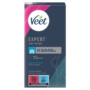 Veet Expert Wax Strips Legs Sensitive 20s