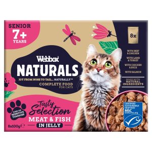 Webbox Naturals Cat Senior 7+ Mixed In Jelly Selection 8 x 100g