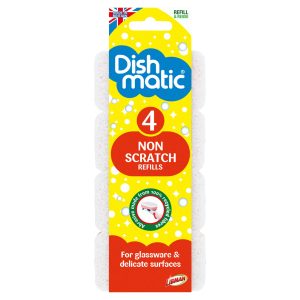 Dishmatic Non Scratch Refill Pack Of 4