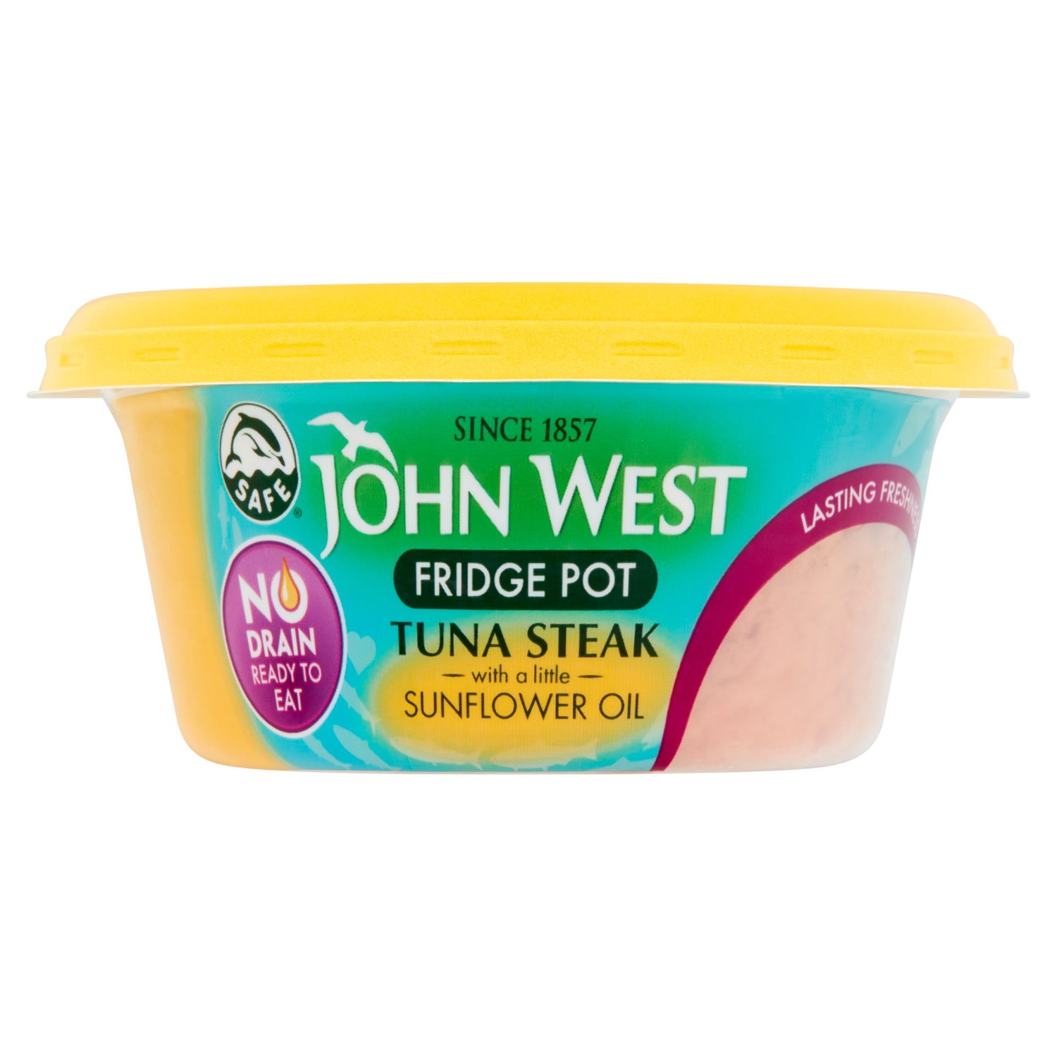 John West Fridge Pot Tuna Steak with a Little Sunflower Oil 110g
