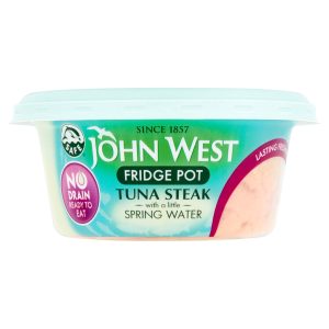 John West Fridge Pot No Drain Tuna Steak in Spring Water 110g