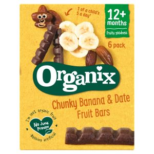 Organix Goodies Chunky Banana & Date Fruit Bars 6 Pack Of 102g
