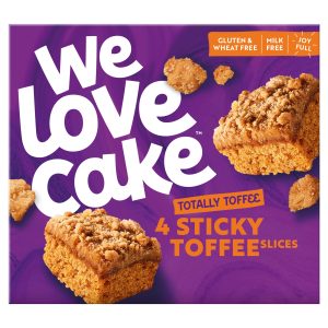 We Love Cake Totally Toffee 4 Sticky Toffee Slices 158g