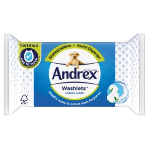 Andrex Classic Clean Washlets Pack Of 40