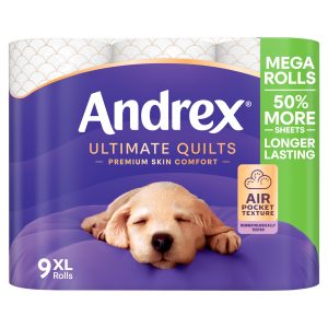 Andrex Ultimate Quilts Mega Toilet Tissue Pack Of 9