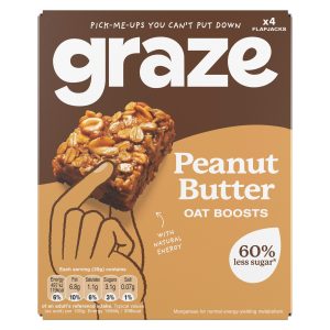 Graze Peanut Butter Vegan Snack Bars 4 x 30g