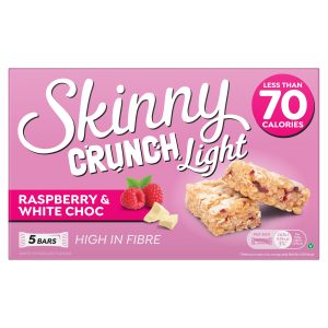 Skinny Cruch Light Rasberry & White Chocolate Pack Of 5 95g