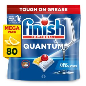 Finish Quantum All In One Dishwashing Tablets Lemon Pack Of 80