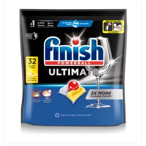 Finish Ultimate All In One Dishwashing Tablets Lemon Pack Of 32