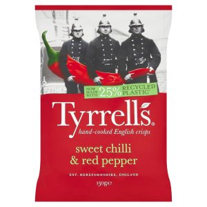 Tyrrells Hand-Cooked English Crisps Sweet Chilli & Red Pepper 150g