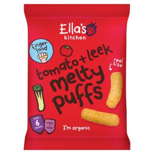 Ellas Kitchen Grab Me Tomato & Leek Melty Puffs 20g