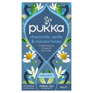 Pukka Chamomile Vanilla & Manuka Honey 20 Herbal Tea Sachets 32g