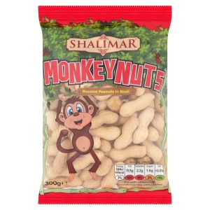 Shalimar Monkey Nuts Roasted In Shell 300g