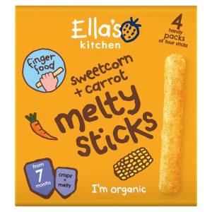 Ellas Kitchen Sweetcorn + Carrot Melty Sticks 4 X 6g