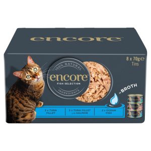 Encore Cat Tin Fish Selection In Broth 8 x 70g