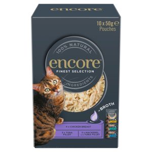 Encore Cat Pouch Finest Selection In Broth 10 x 50g