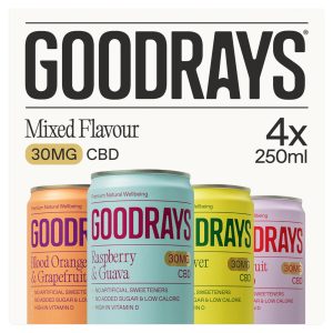 Goodrays Cbd Infused Sparkling Drink Mixed 4 x 250ml