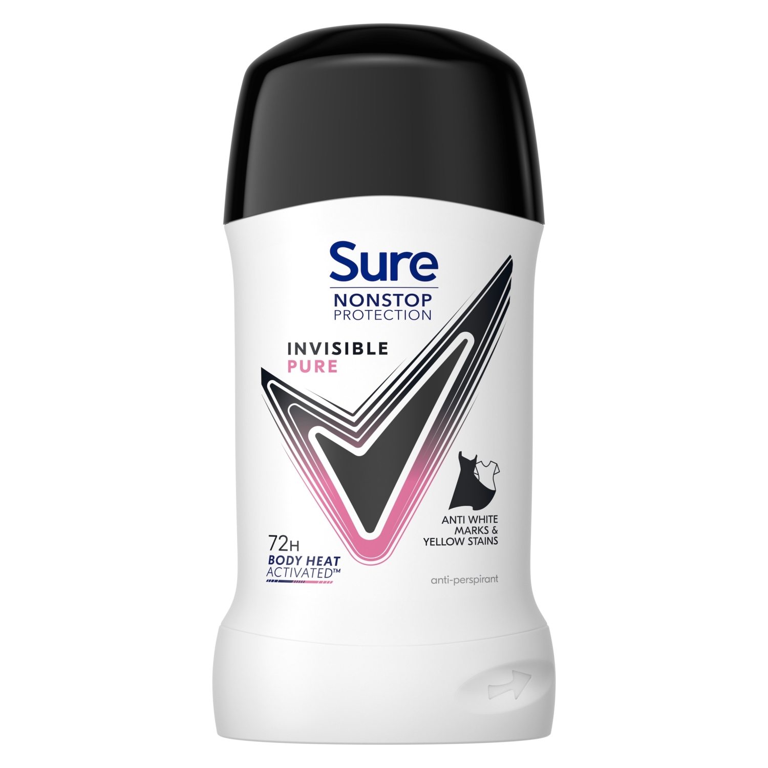 Sure Antiperspirant Deodorant Stick Nonstop Invisble Pure 50ml