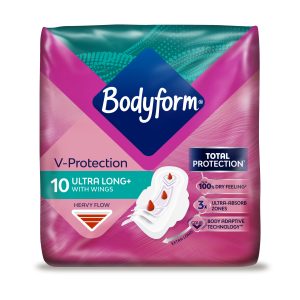 Bodyform Cour-V Ultra Long Sanitary Towels Wings Pack Of 10