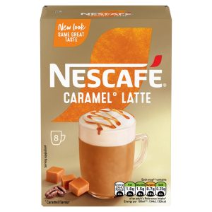 Nescafe Caramel Latte Instant Coffee 8 Sachets 136g