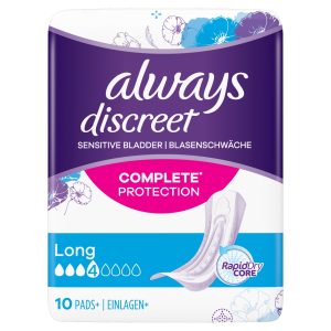 Always Discreet Long Pads Pack Of 10
