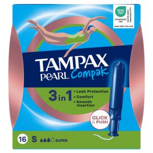 Tampax Pearl Compak Super Tampons Pack Of 16