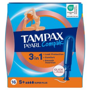 Tampax Pearl Compak Super Plus Tampons Pack Of 16