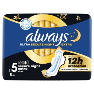 Always Ultra Secure Night Extra Size 5 Pads Pack Of 8
