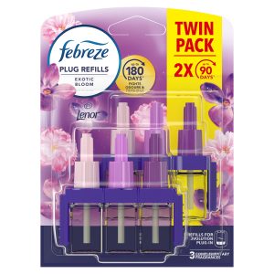 Febreze Air Freshener 3volution Plug-In Refill Exotic Bloom Twin Pack