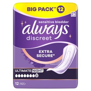 Always Discreet Pads Ultimate Night Pack Of 12