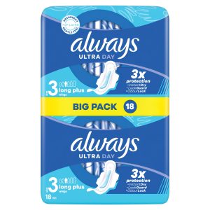 Always Ultra Sanitary Towels Day & Night With Wings Size 3 Pack Of 18
