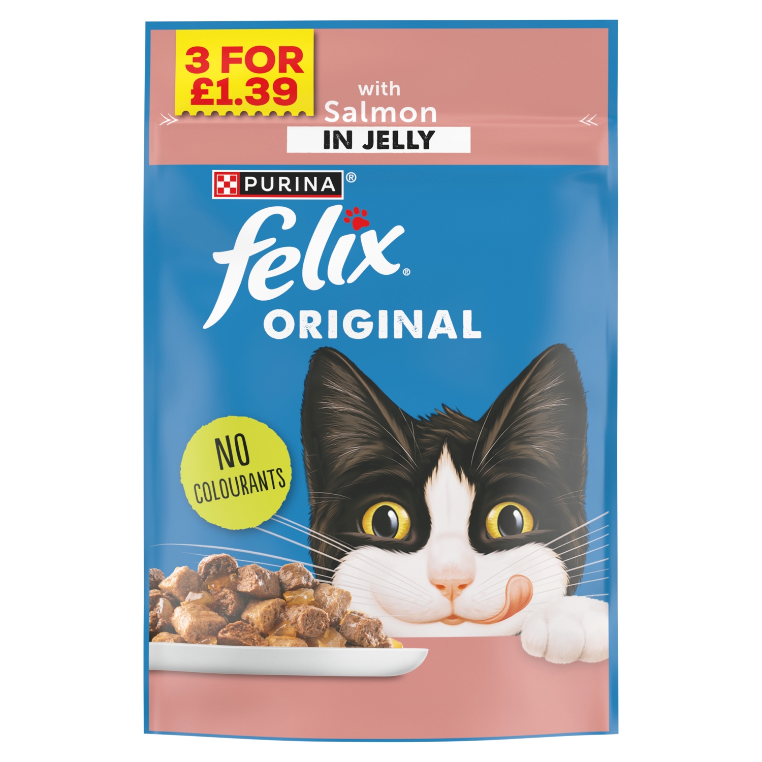 Felix Original Salmon In Jelly Wet Cat Food Pouch 85g