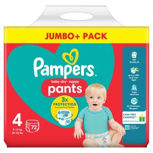 Pampers Pants Nappies Pull-On Size4 Maxi Jumbo Pack 72s