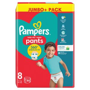 Pampers Pants Nappies Pull-On Size 8 Giant Extra Jumbo Pack Of 44s