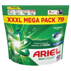 Ariel Laundry Detergent Liquid Pods 70 Washes